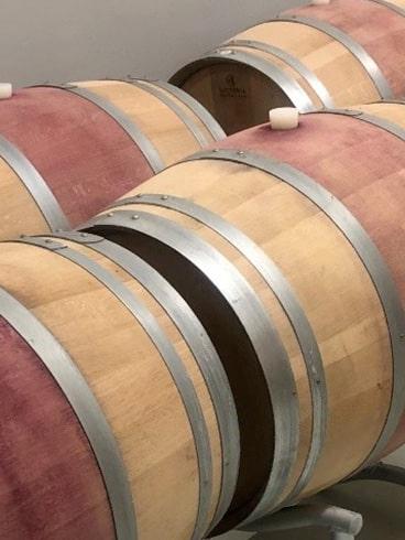 Barikové sudy v pivnici vinárstva JP Winery